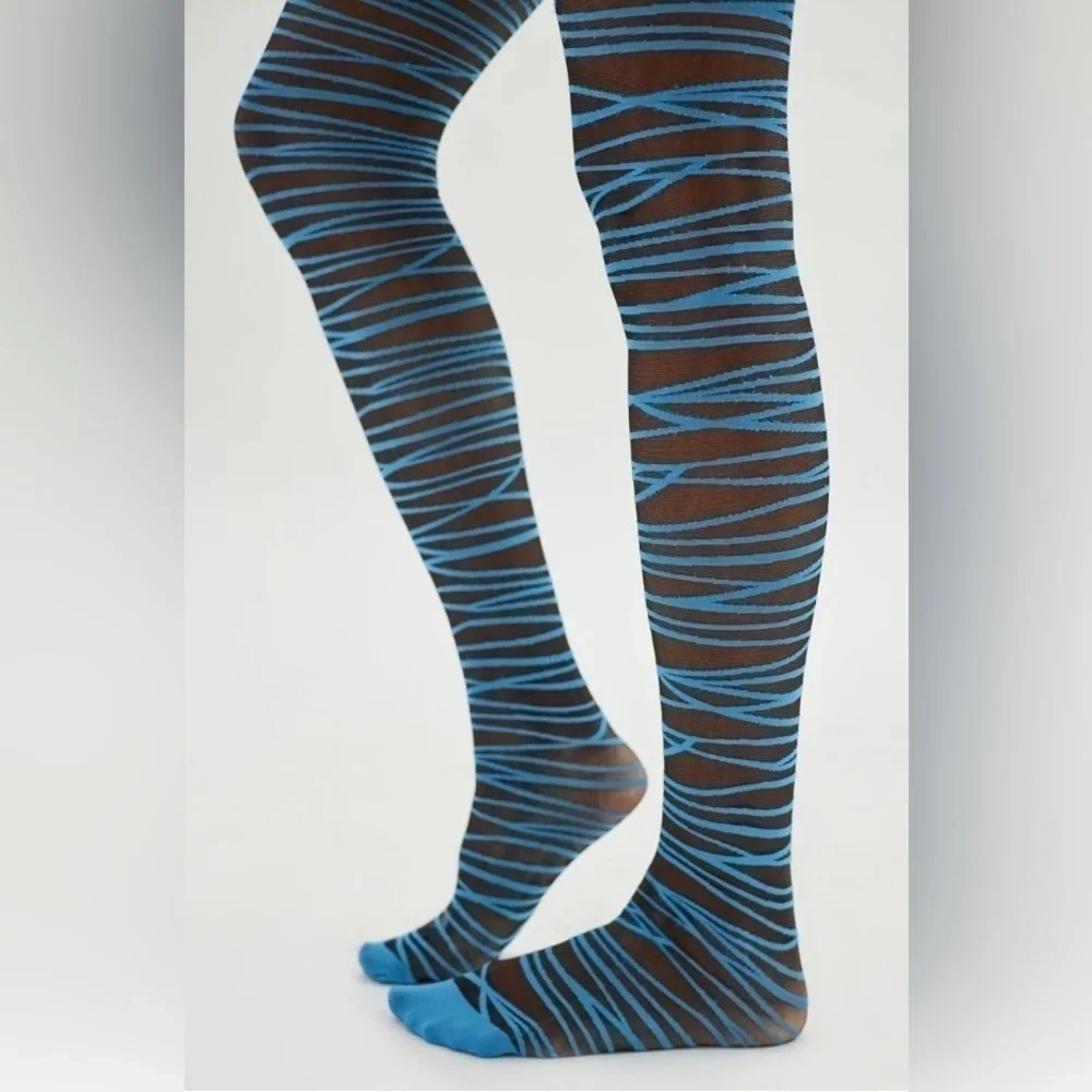 Urban Outfitters Lots of Lines Sheer tights NWT